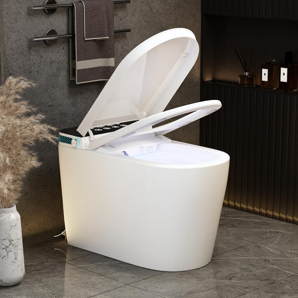 FUFU&GAGA Elongated Smart Bidet Toilet 1.28GPF with Massage Cleaning and Heated Seat - Image 4