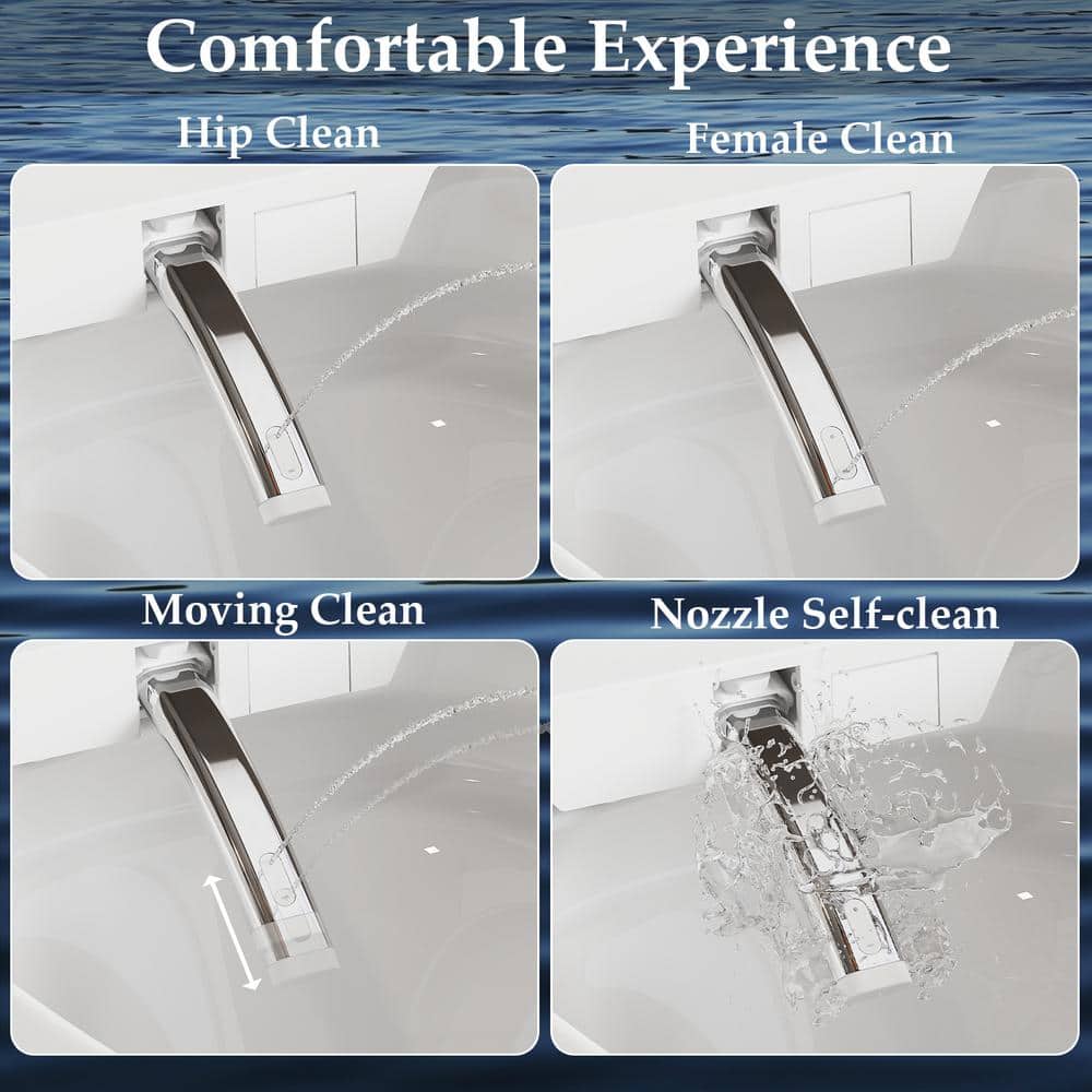 FUFU&GAGA Elongated Smart Bidet Toilet 1.28GPF with Massage Cleaning and Heated Seat - Image 7