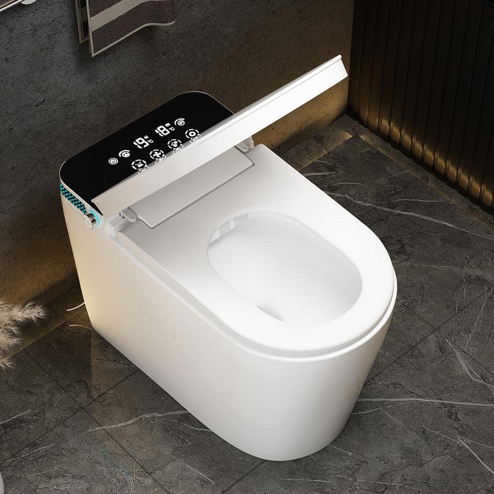 FUFU&GAGA Elongated Smart Bidet Toilet 1.28GPF with Massage Cleaning and Heated Seat - Image 9