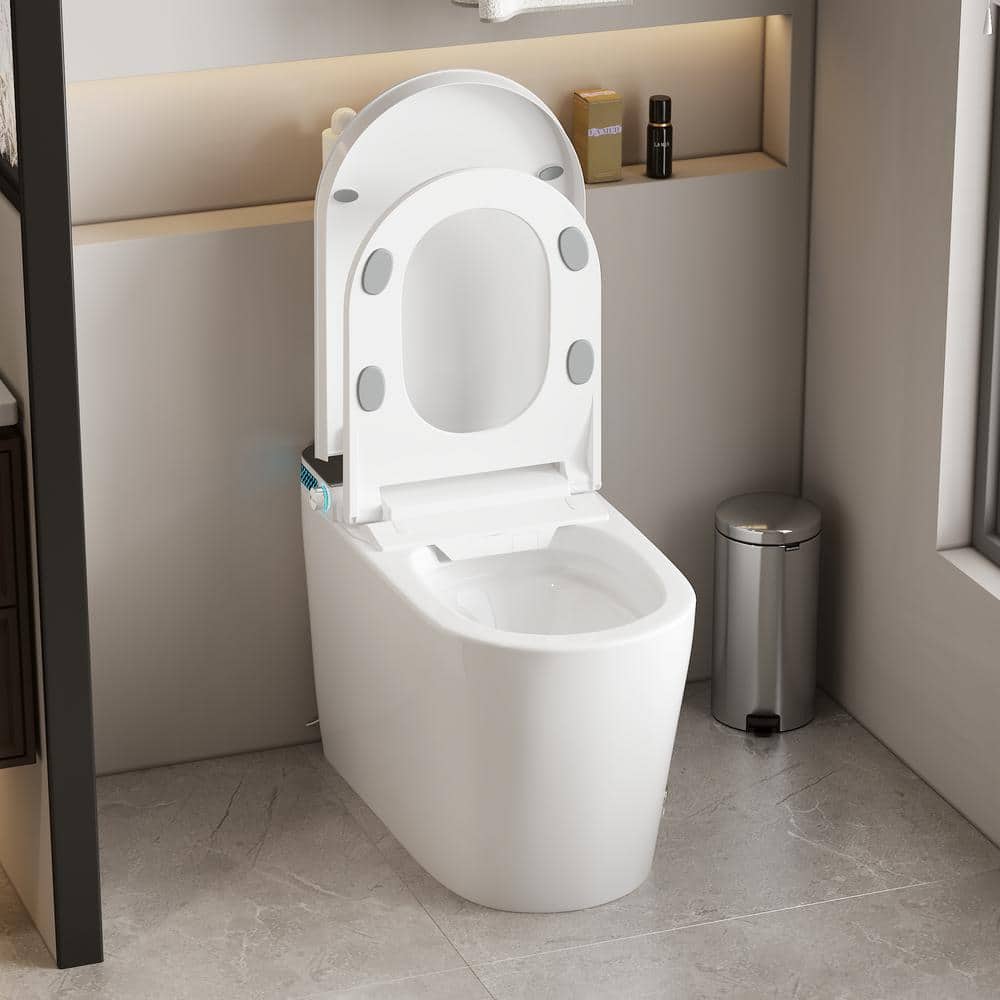 FUFU&GAGA Elongated Smart Bidet Toilet in White with Auto Mode & Heated Seat - Image 2