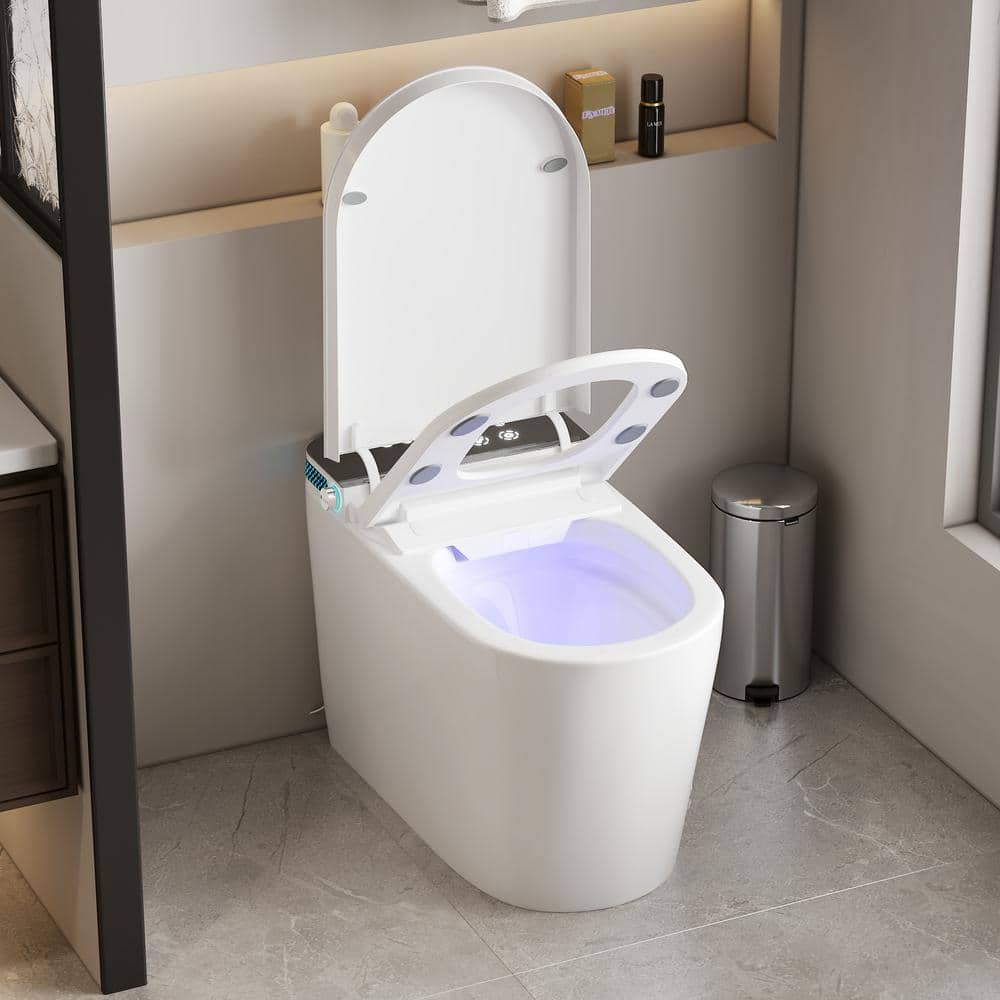 FUFU&GAGA Elongated Smart Bidet Toilet in White with Auto Mode & Heated Seat - Image 3