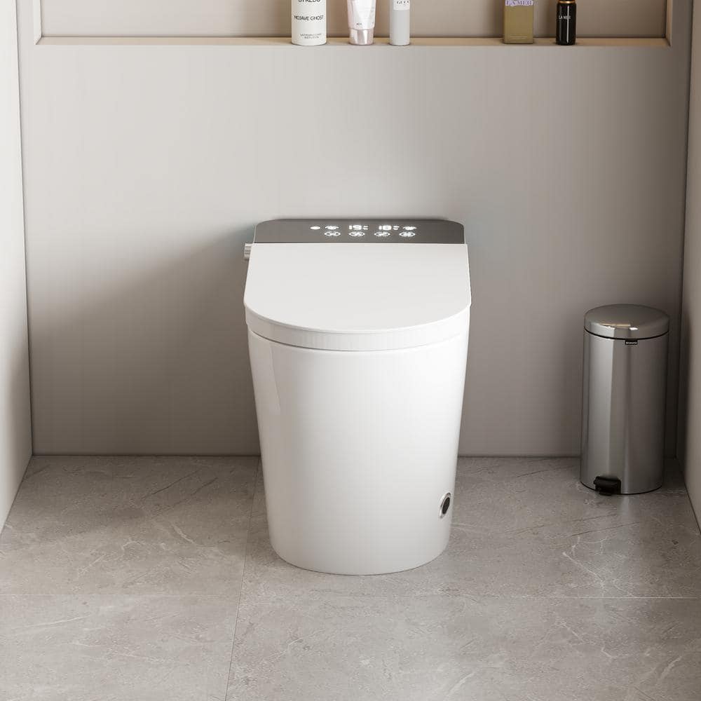 FUFU&GAGA Elongated Smart Bidet Toilet in White with Auto Mode & Heated Seat - Image 9
