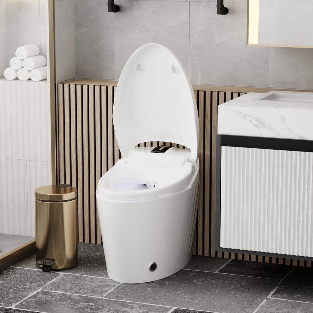 FUFU&GAGA Elongated Smart Bidet Toilet with Foot Sensing & Heated Features - Image 4