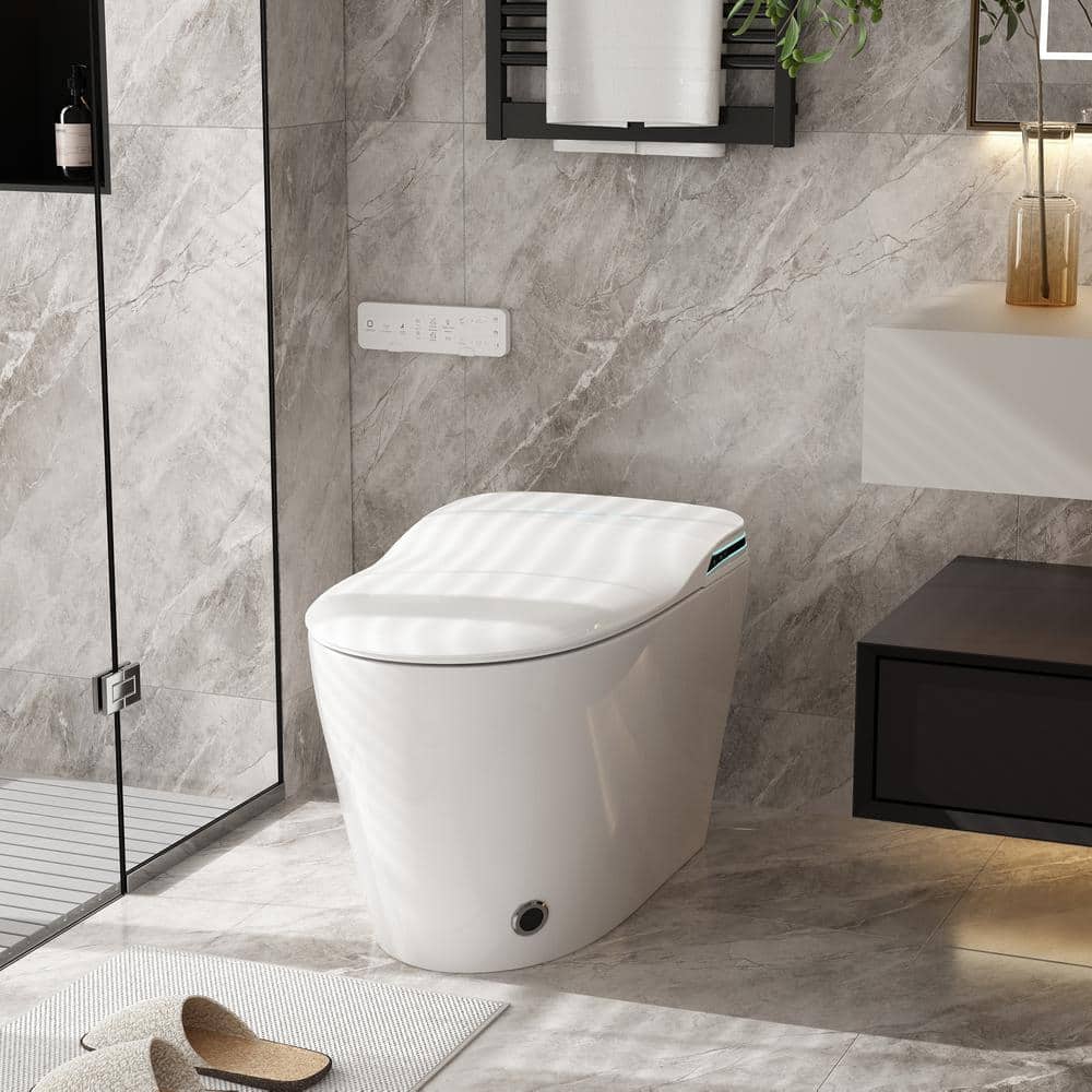 FUFU&GAGA Smart Bidet Toilet 1.28 GPF White with Auto Features & Heated Seat - Image 3