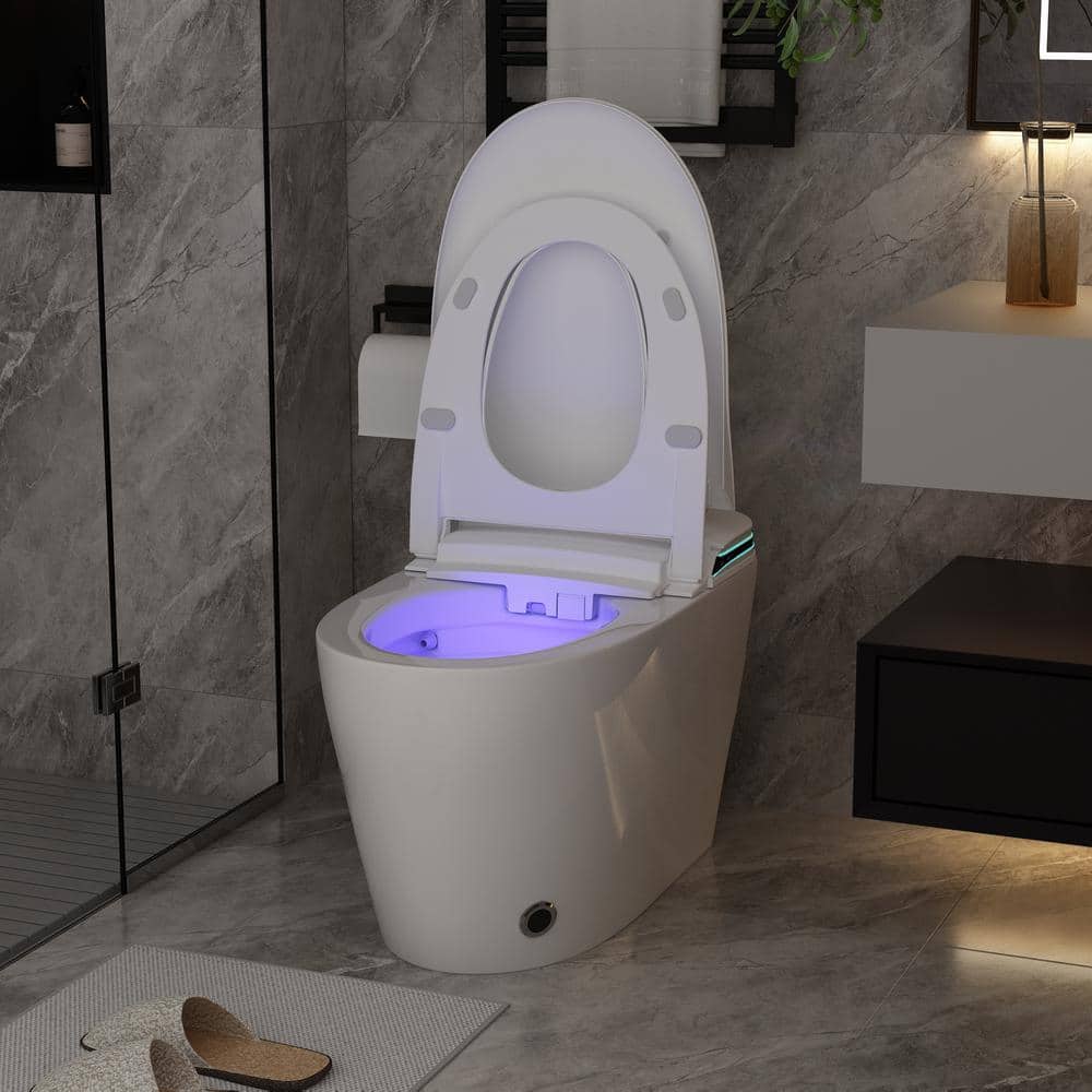 FUFU&GAGA Smart Bidet Toilet 1.28 GPF White with Auto Features & Heated Seat - Image 4
