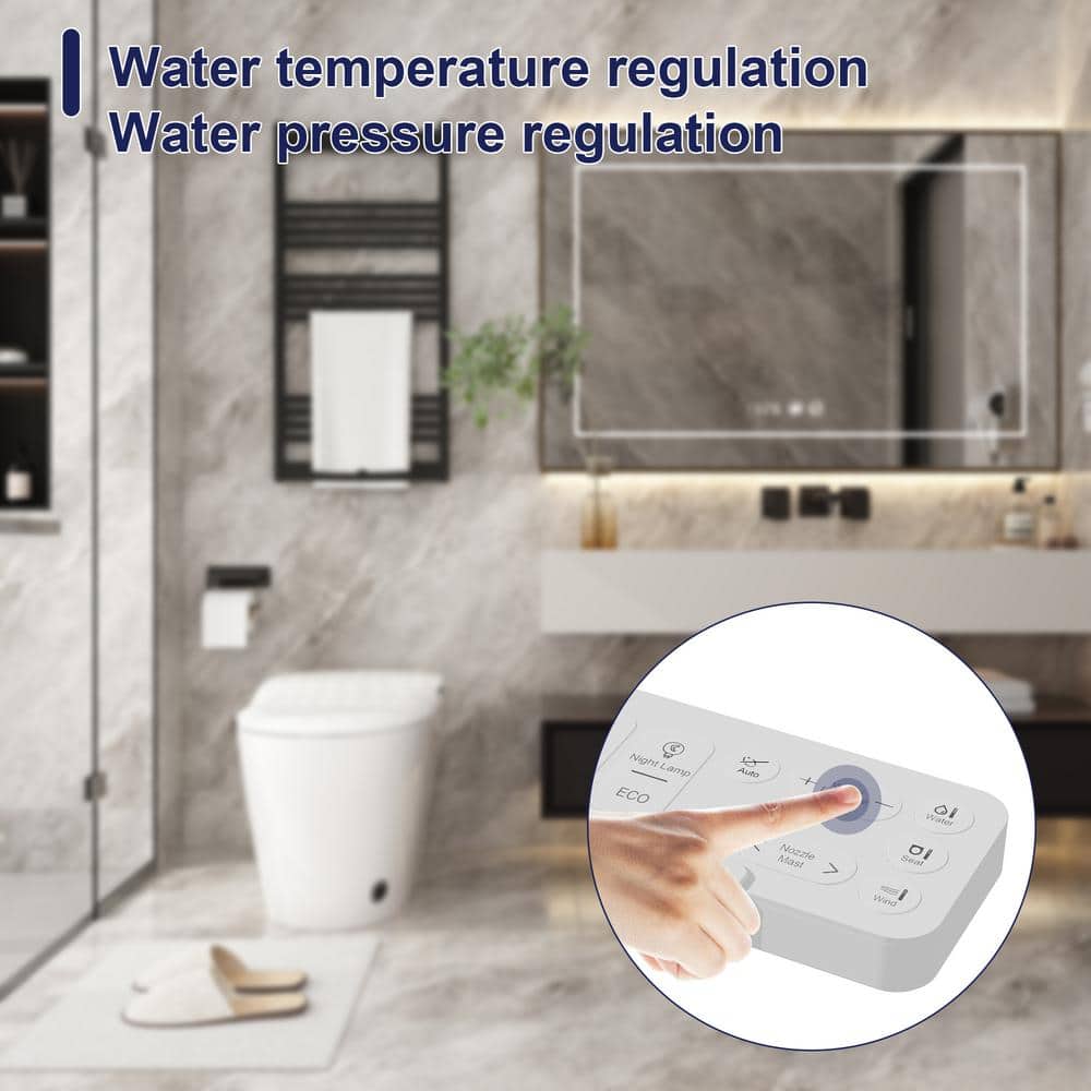 FUFU&GAGA Smart Bidet Toilet 1.28 GPF White with Auto Features & Heated Seat - Image 7
