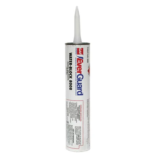 GAF EverGuard WaterBlock Mastic, Black – 10.5 oz Cartridge