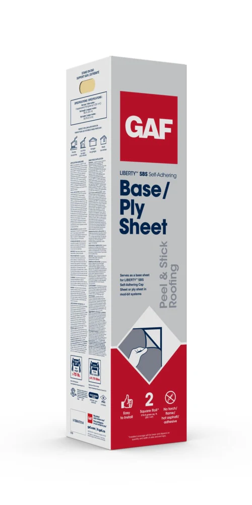 GAF Liberty Base Sheet, Self‑Adhering, 3.28-ft W x 66-ft L (200-sq ft) Black Roll Roofing - Image 5