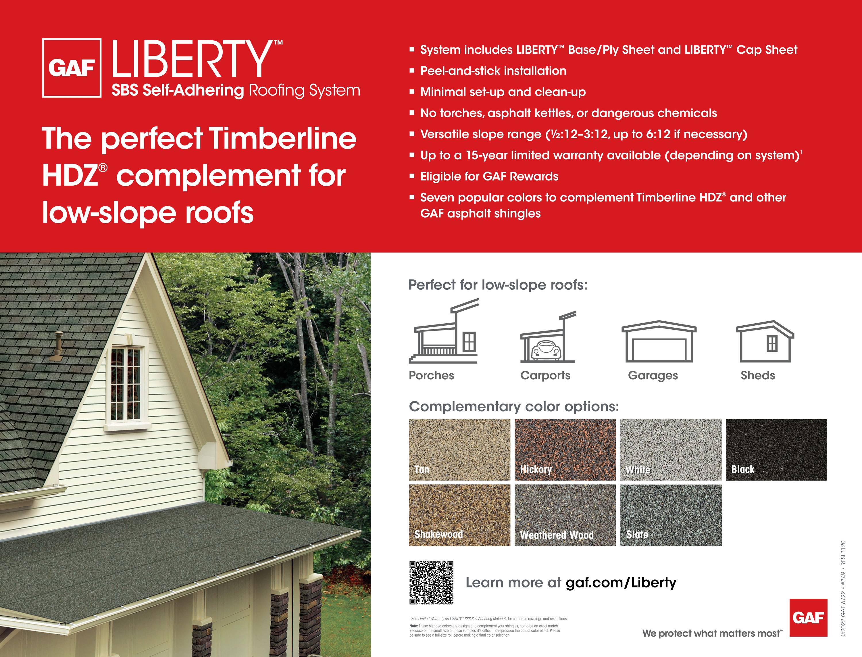 GAF Liberty Cap Sheet, Self-Adhering Roll Roofing, Slate, 3.28-ft W x 34-ft L, 100-sq ft - Image 8
