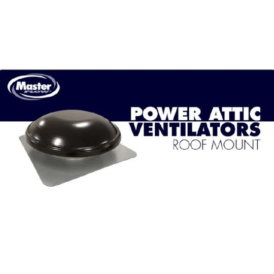 GAF Master Flow PR1 Series Power Attic Vent, Roof-Mounted, Weathered Wood