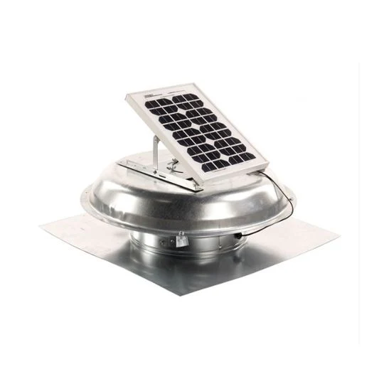 GAF MasterFlow Green Machine High-Power Solar Roof Vent, 500 CFM, Mill Finish