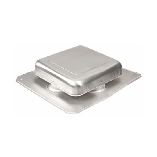 GAF MasterFlow Square-Top Aluminum Roof Louver R50A, 15 in., Mill Finish, 50 Sq. In. NFVA