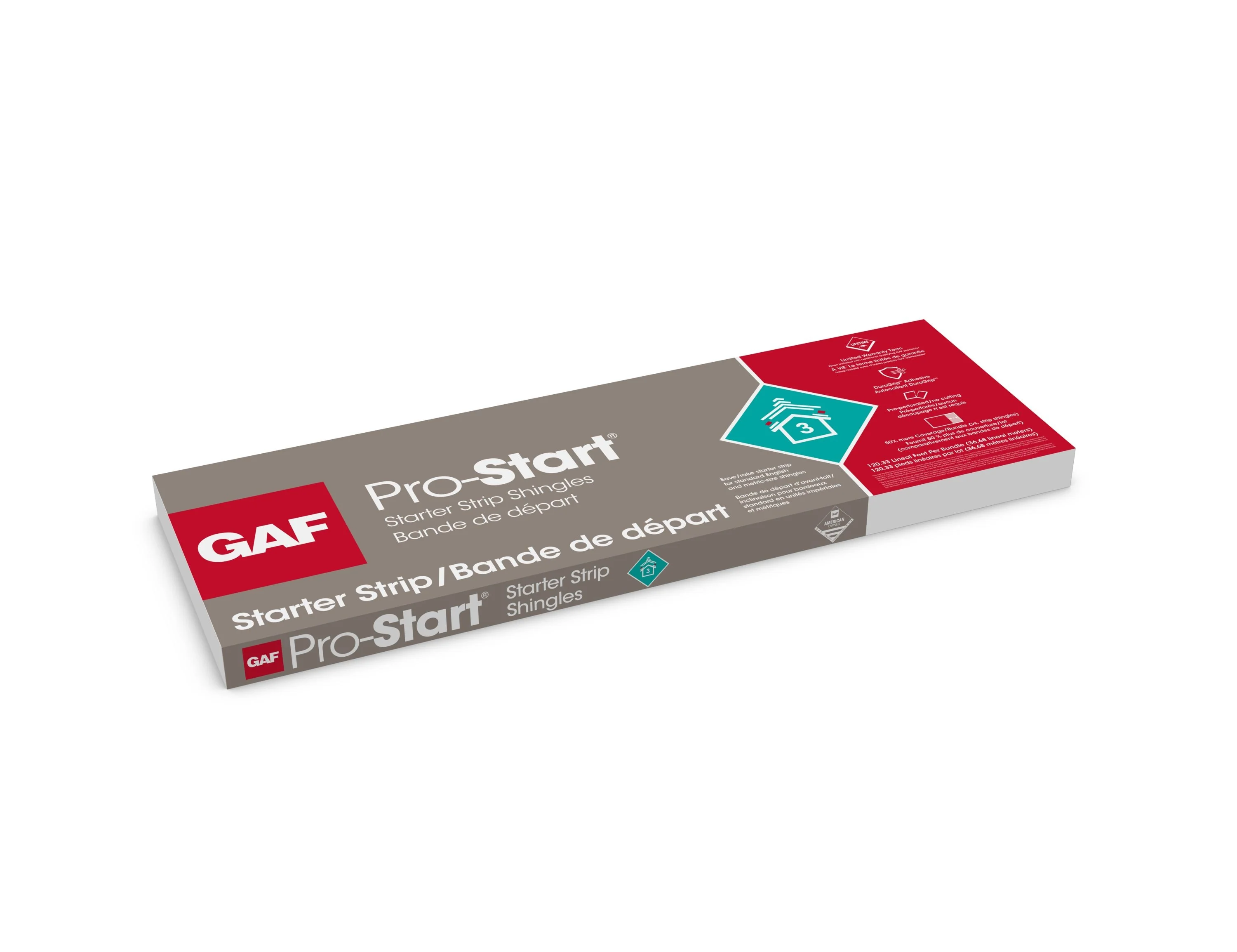 GAF Pro-Start Black Starter Roof Shingles, 120 Linear Ft per Bundle