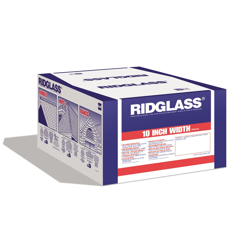 GAF Ridglass Premium Hip & Ridge Cap Shingles, Charcoal, 10-in Width, 31 Lin. Ft. per Bundle/Box (04GARG10CH) - Image 4