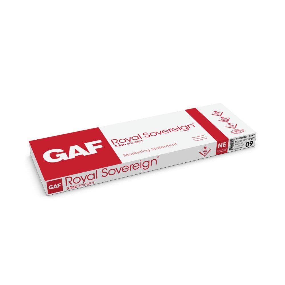 GAF Royal Sovereign Charcoal Algae Resistant 3-Tab Roofing Shingles - Image 4