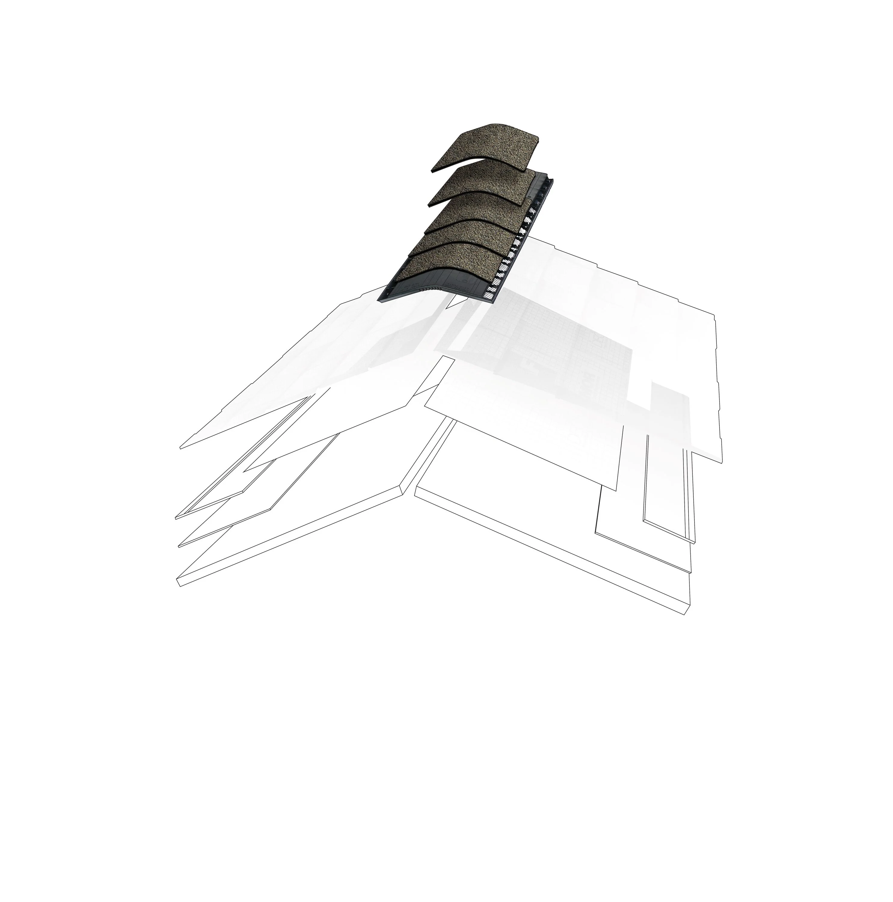 GAF Seal-A-Ridge AS Charcoal Algae-Resistant Hip & Ridge Roof Shingles, 25 Linear Ft per Bundle - Image 5