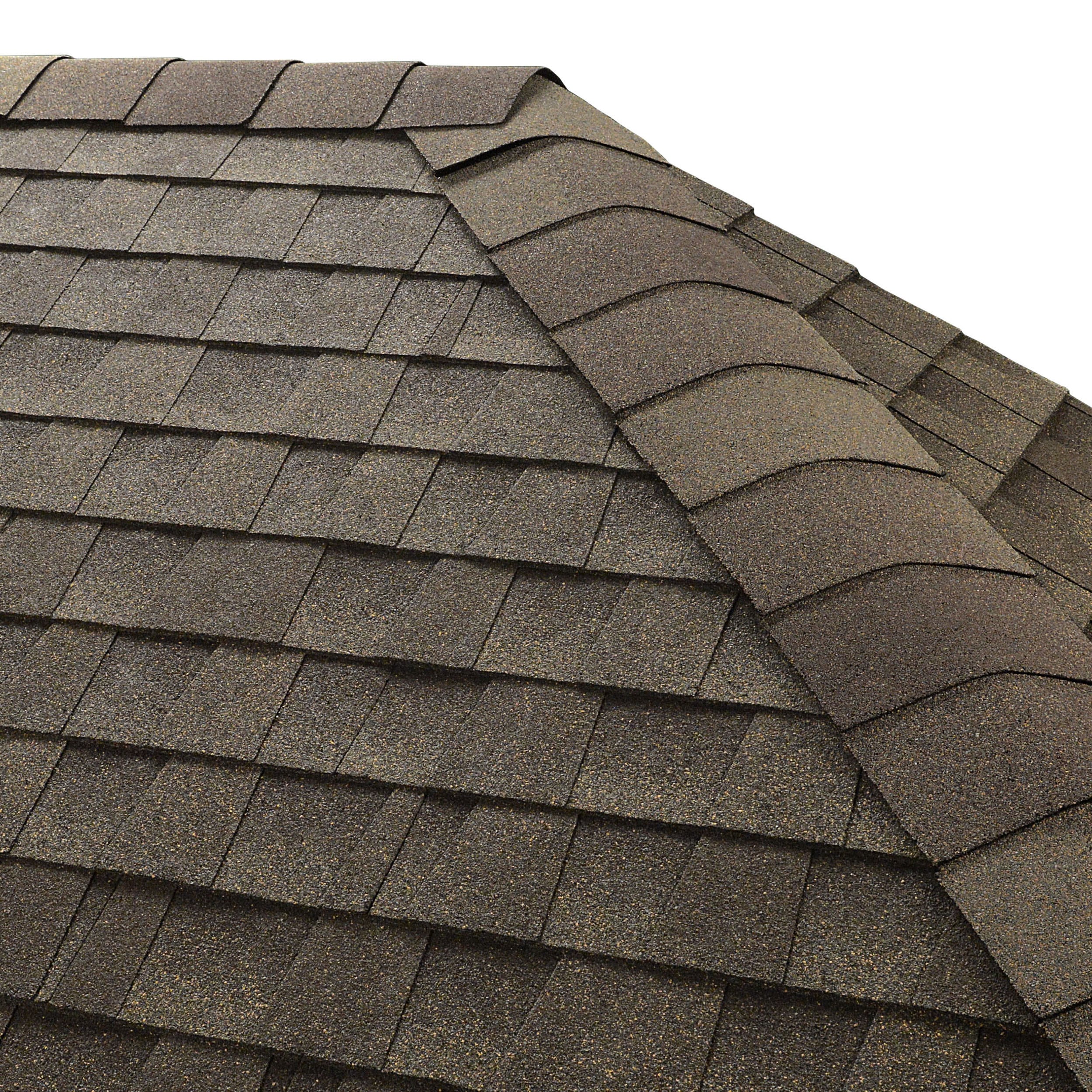 GAF Seal‑A‑Ridge AS Weathered Wood Algae‑Resistant Hip & Ridge Roof Shingles, 25 Linear Ft per Bundle