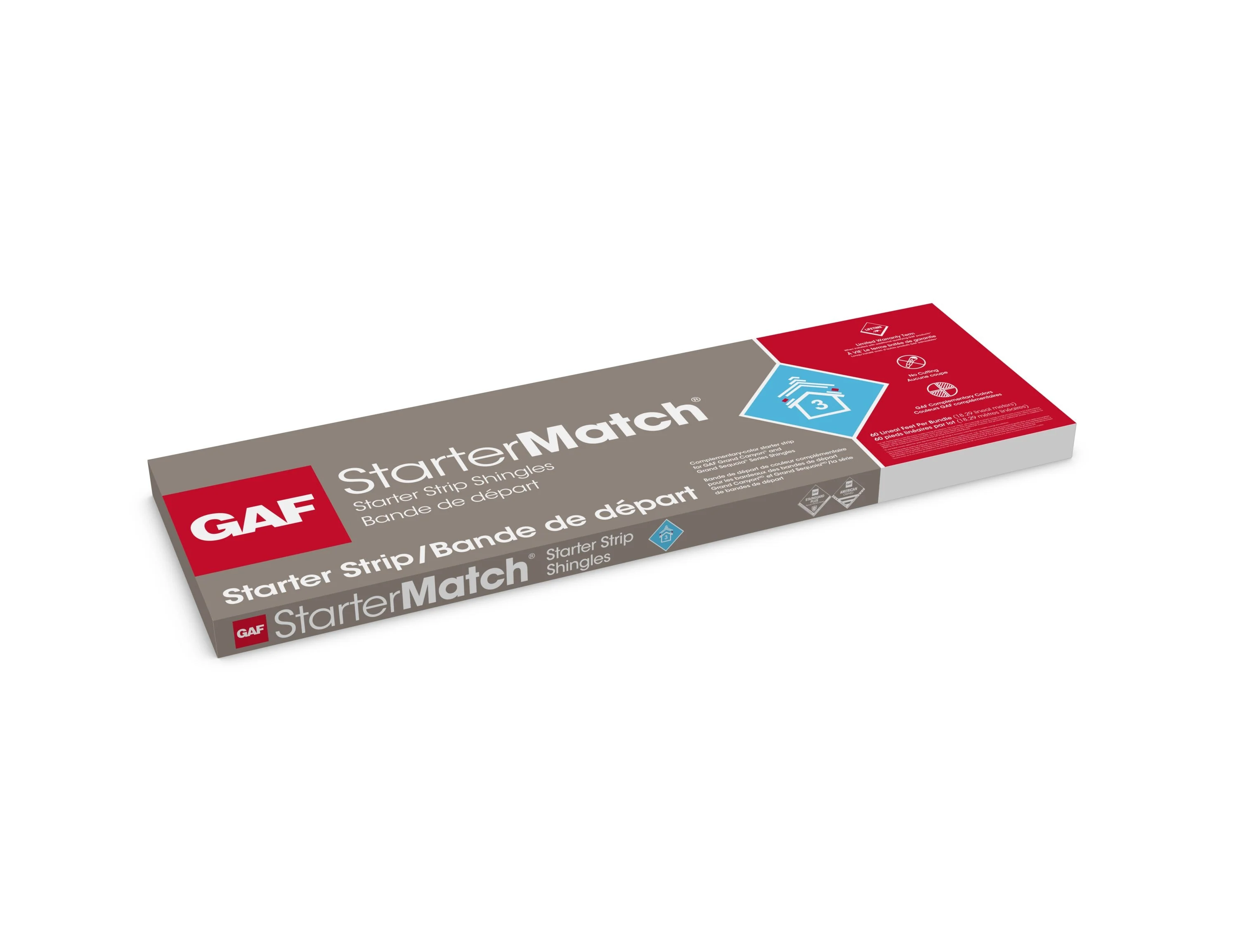 GAF StarterMatch Starter Strip Shingles, Stonewood, 60 Lin. Ft. per Bundle - Image 2