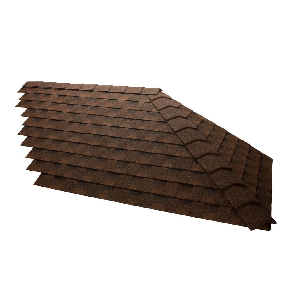 GAF TimberCrest Hickory/Sedona Sunset Bullnose Hip and Ridge Cap Shingles - 20 lin. ft. - Image 3