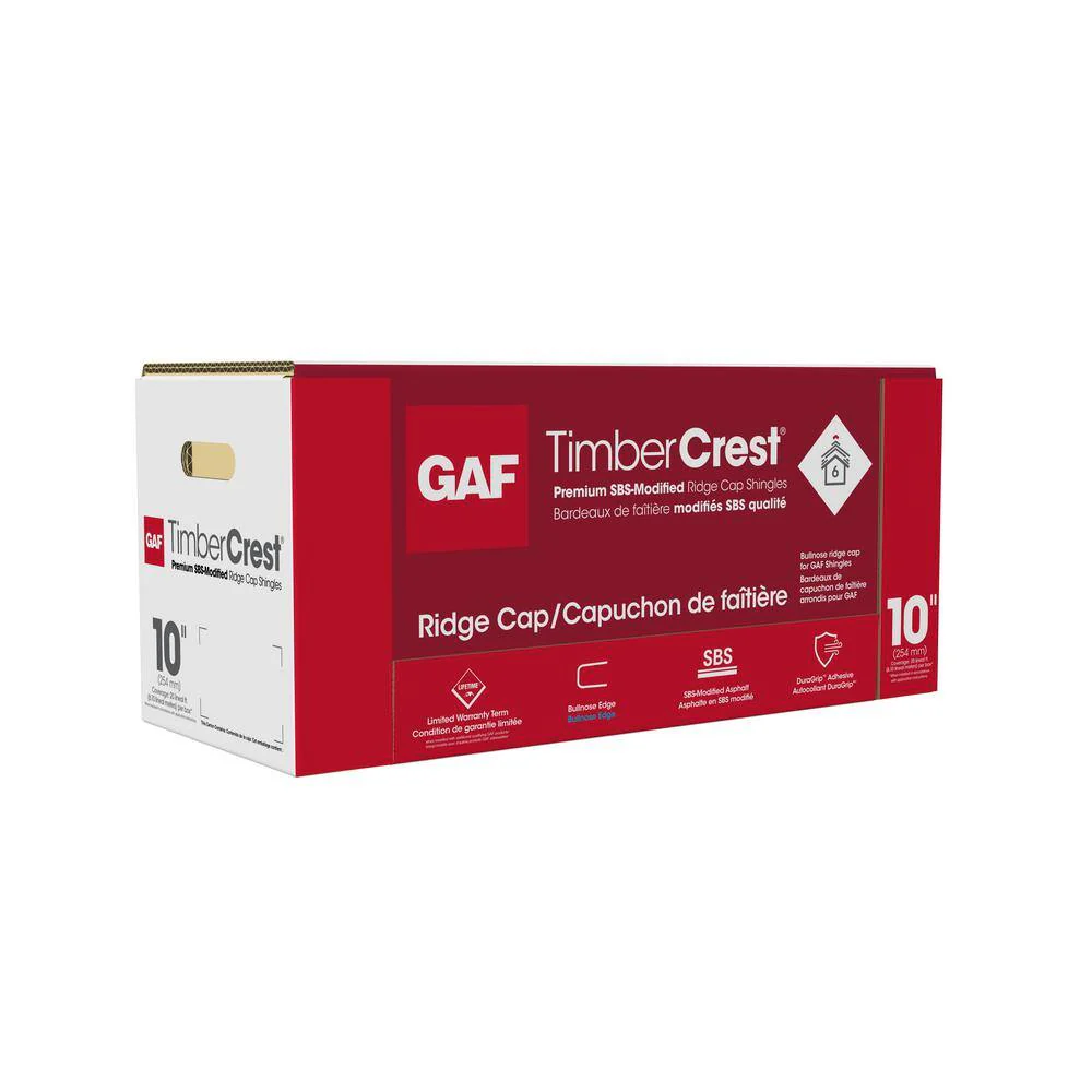 GAF TimberCrest Hickory/Sedona Sunset Bullnose Hip and Ridge Cap Shingles - 20 lin. ft. - Image 4