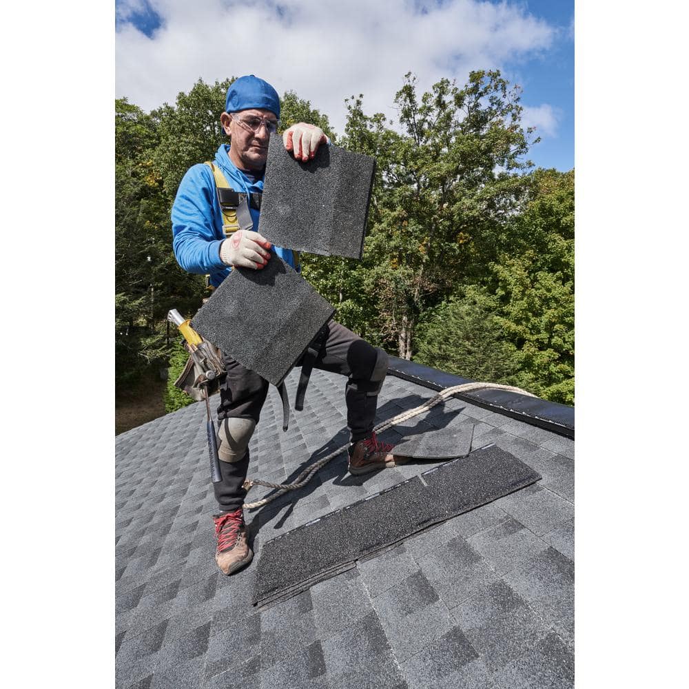 GAF Timbertex Antique Slate Double-Layer Hip and Ridge Cap Roofing Shingles - Image 3