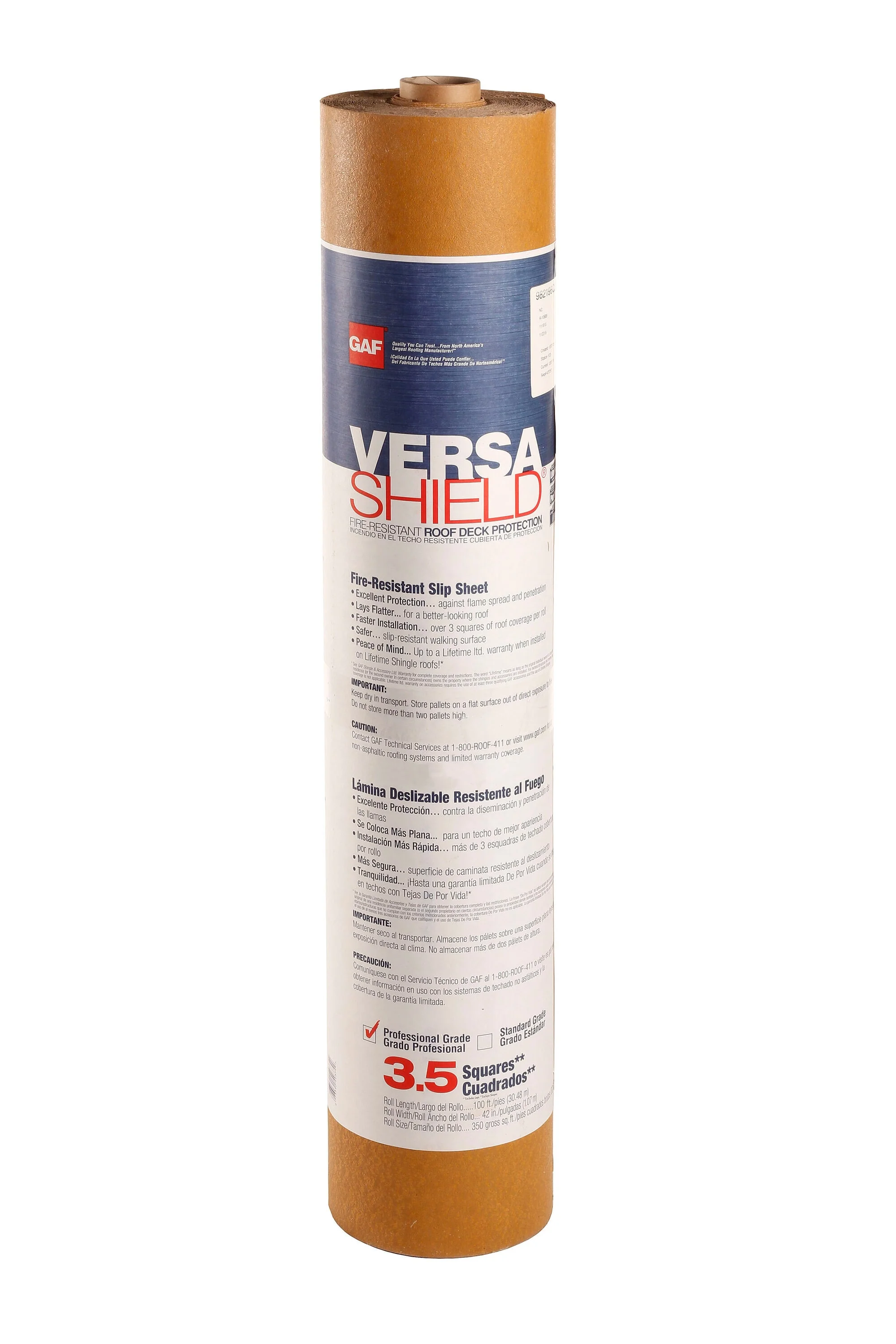 GAF VersaShield 42-in x 100-ft (350-sq ft) Felt Roof Underlayment Roll