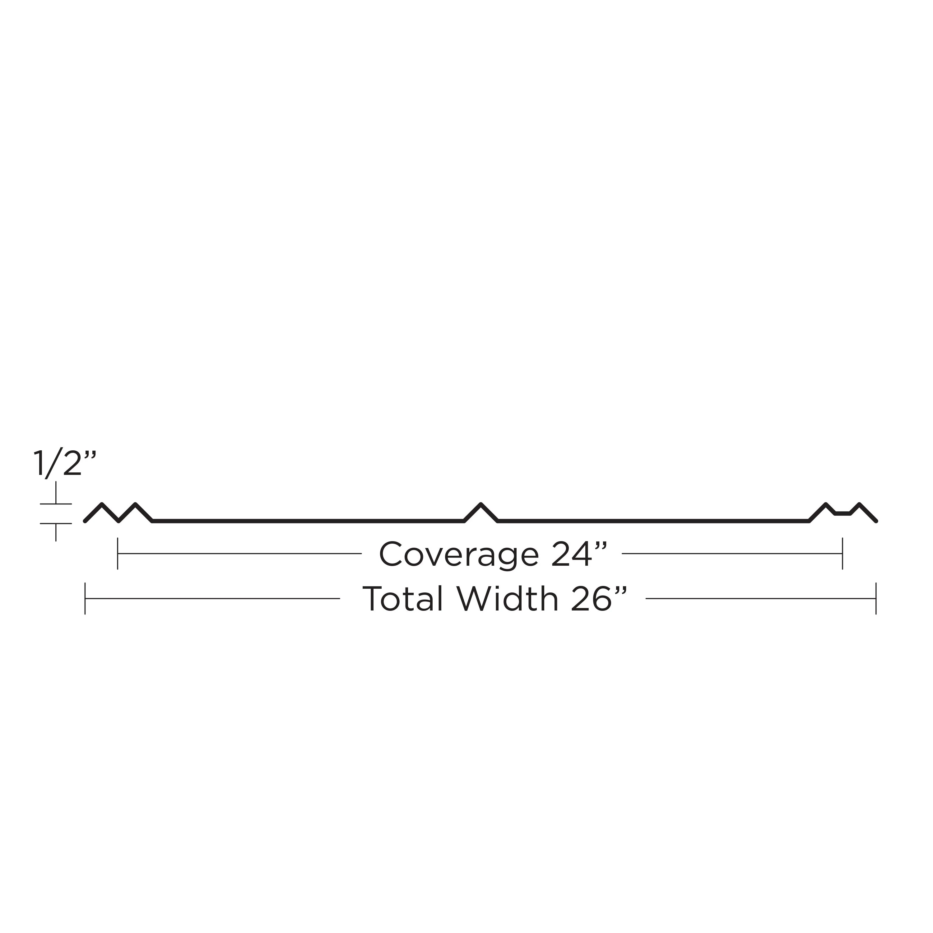 Galvanized Gutter Coil, 26 Gauge, 12 in. Wide, Victorian Grey/White (GGC612VGWH) - Image 2