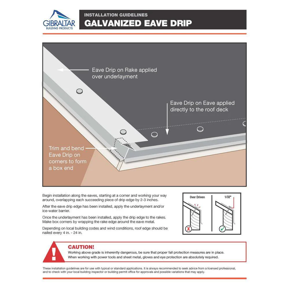 Galvanized Nosing Drip (Drip Edge Flashing) 26-Gauge 2 in. x 2 in. Mill Finish - Image 8