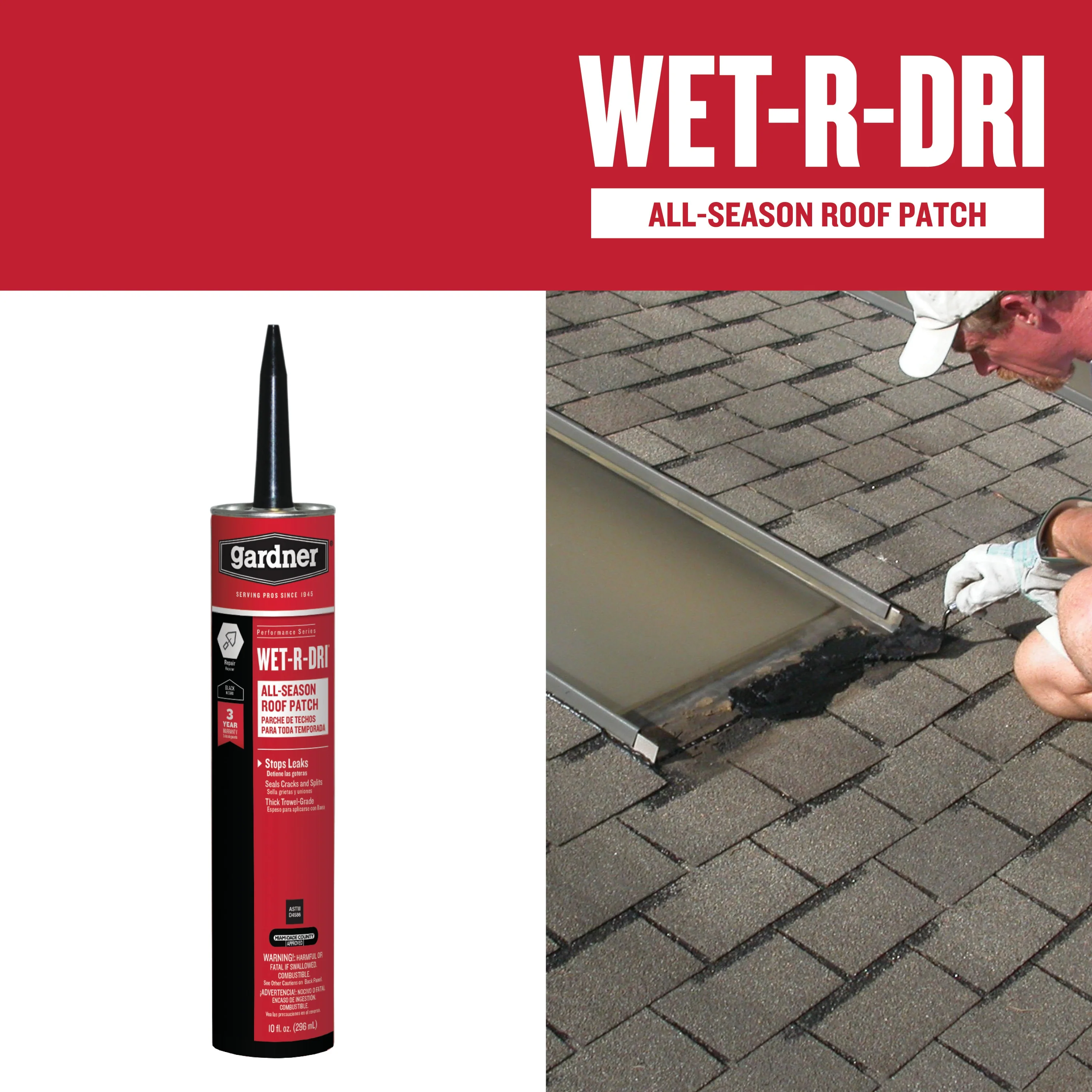 Gardner Wet-R-Dri 10-oz Cement Roof Sealant (0379-GA) - Image 2