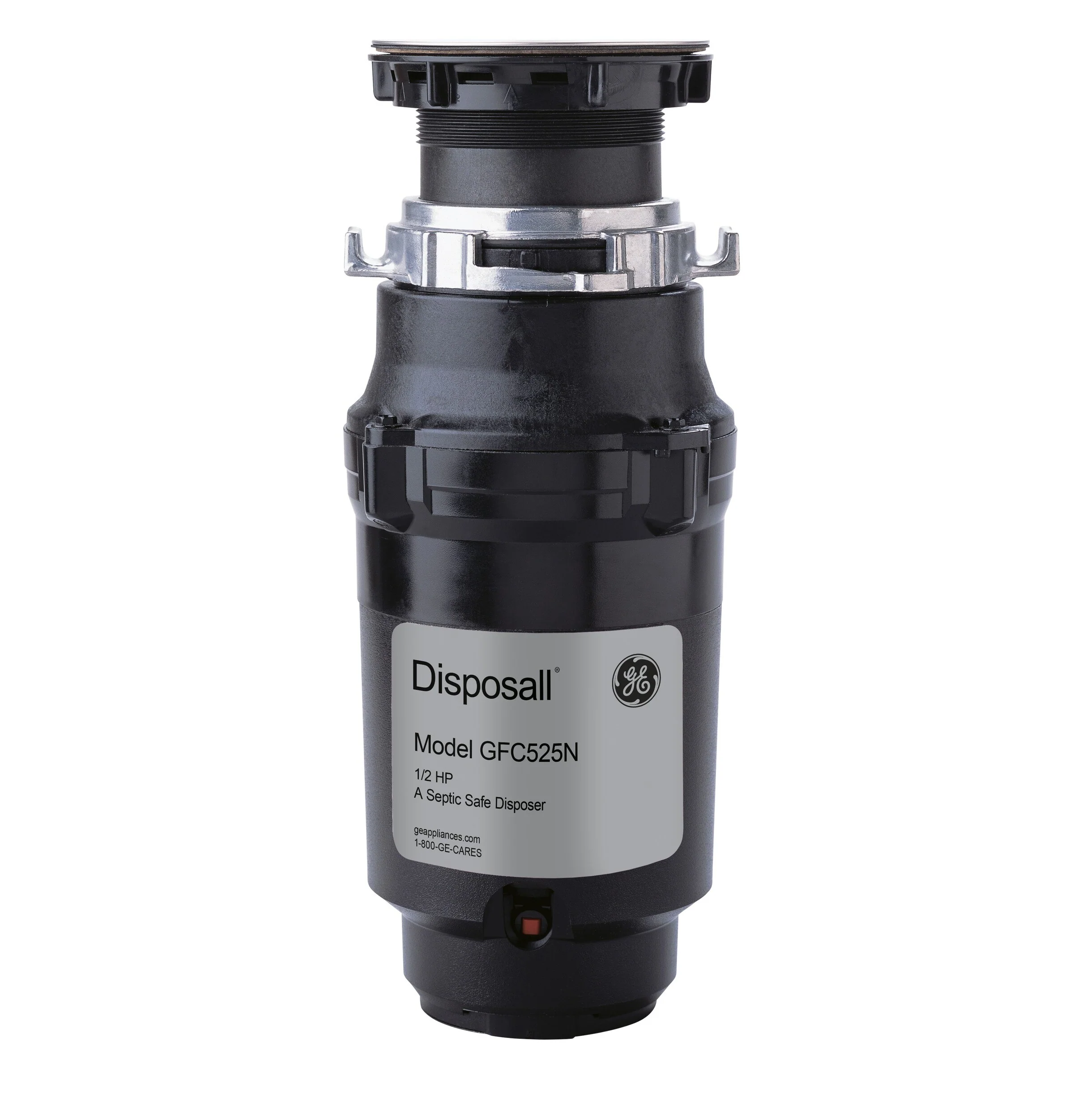 GE 1/2-HP Continuous Feed Garbage Disposal, Corded, Model GFC525N