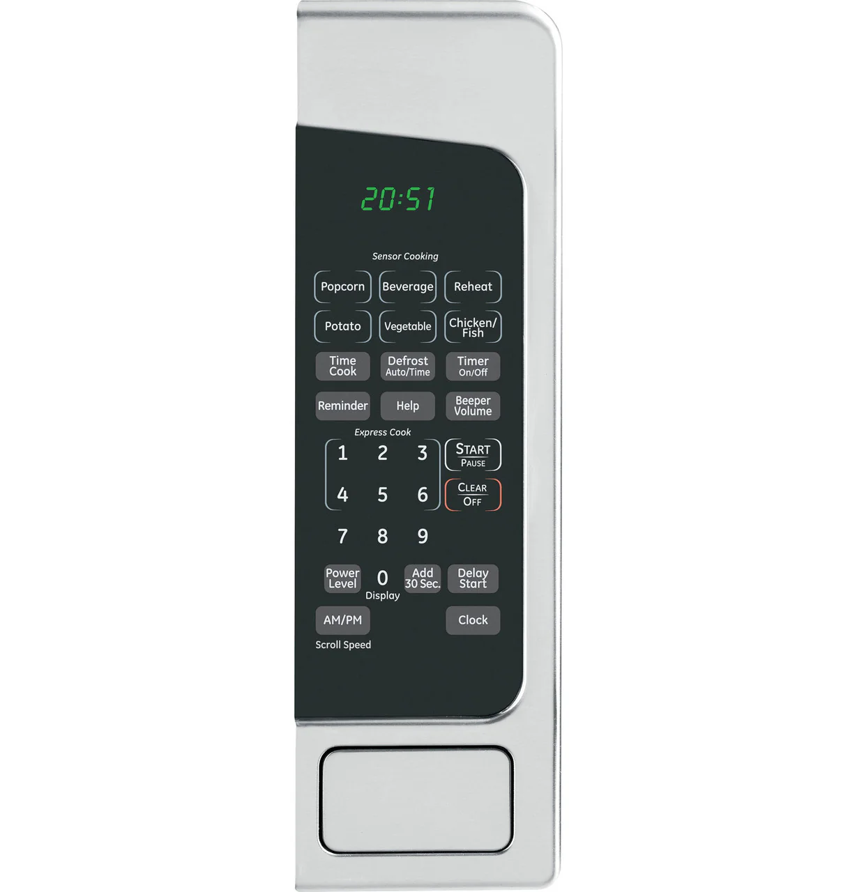 GE 2.0-cu ft 1200-Watt Countertop Microwave, Stainless Steel (JES2051SNSS) - Image 5