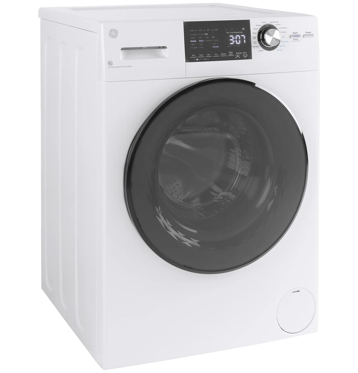 GE 2.4 cu. ft. White High-Efficiency 120-Volt Ventless Electric All-in-One Washer Dryer Combo - Image 2