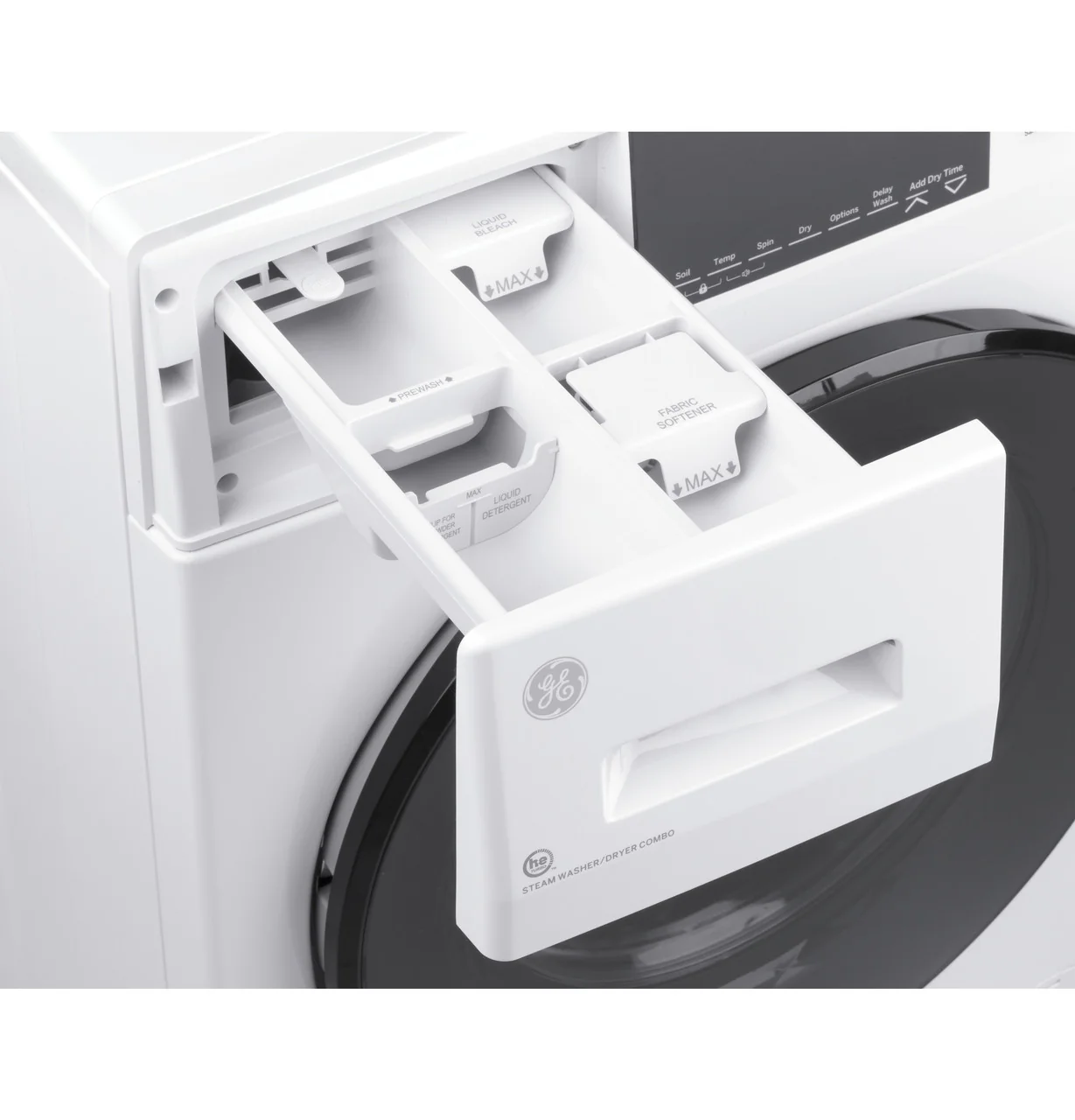 GE 2.4 cu. ft. White High-Efficiency 120-Volt Ventless Electric All-in-One Washer Dryer Combo - Image 3