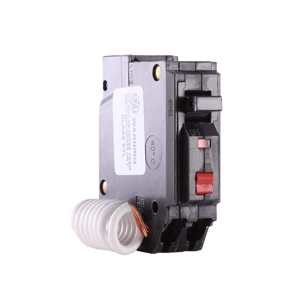 GE 20 Amp Single-Pole Ground Fault (GFCI) Breaker with Self-Test, 120V, Plug-On - Image 3
