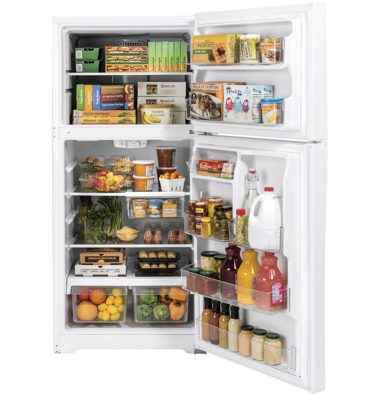 GE 21.9 cu. ft. Top Freezer Refrigerator in White (GTS22KGNRWW) - Image 5
