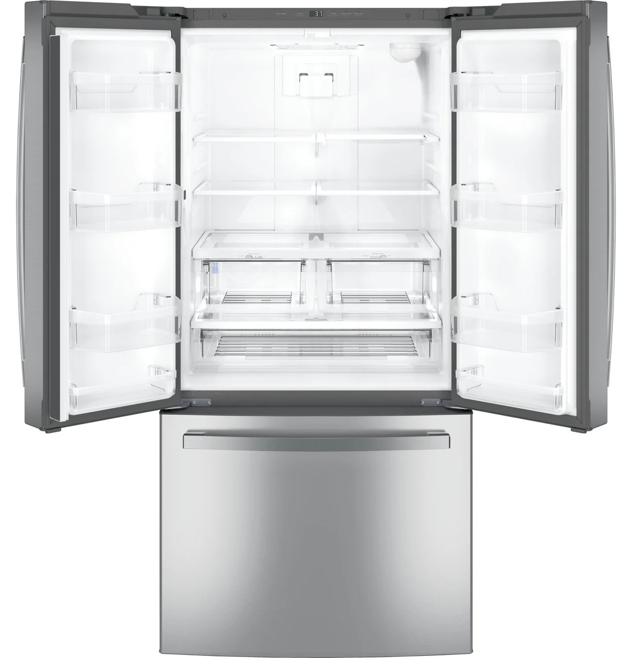 GE 24.7 cu. ft. French-Door Refrigerator, Stainless Steel, ENERGY STAR, 33-in Width (GNE25JSKSS) - Image 2
