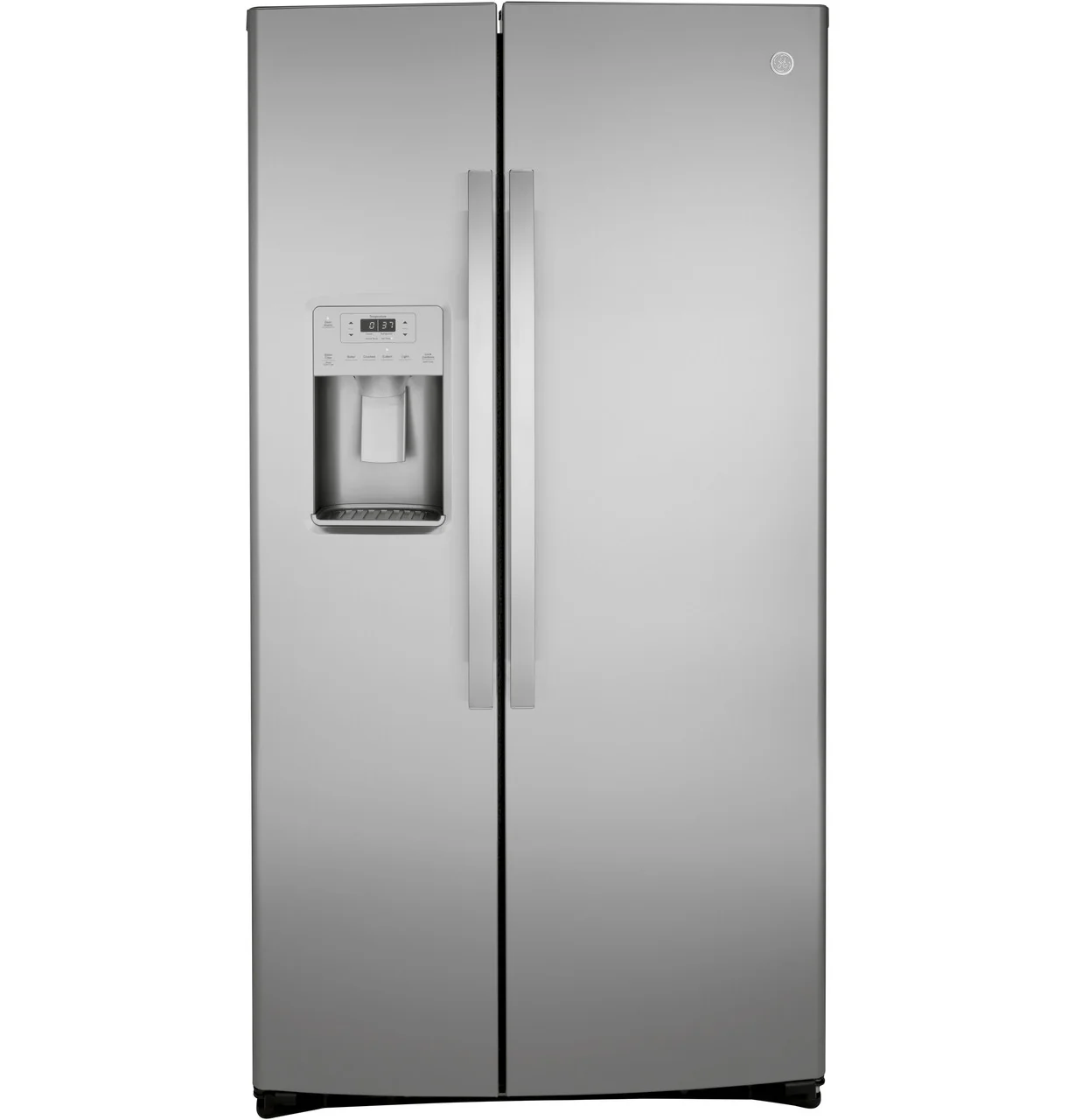 GE 25.1 cu. ft. Side-by-Side Refrigerator in Fingerprint Resistant Stainless Steel, GSS25IYNFS