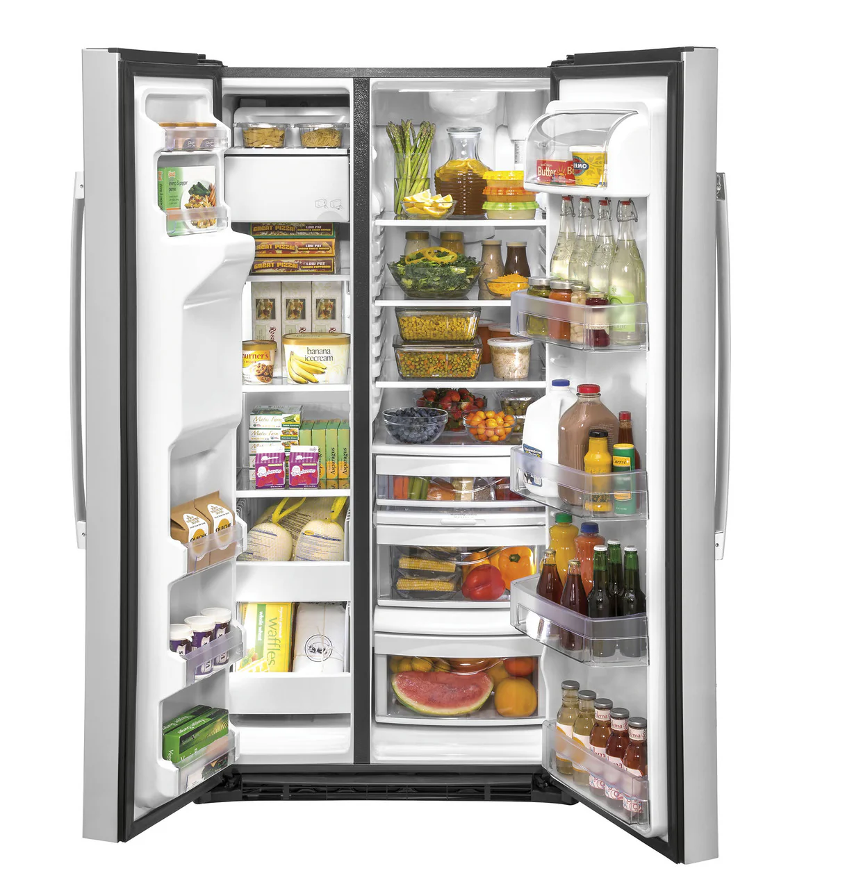GE 25.1 cu. ft. Side-by-Side Refrigerator in Fingerprint Resistant Stainless Steel, GSS25IYNFS - Image 5