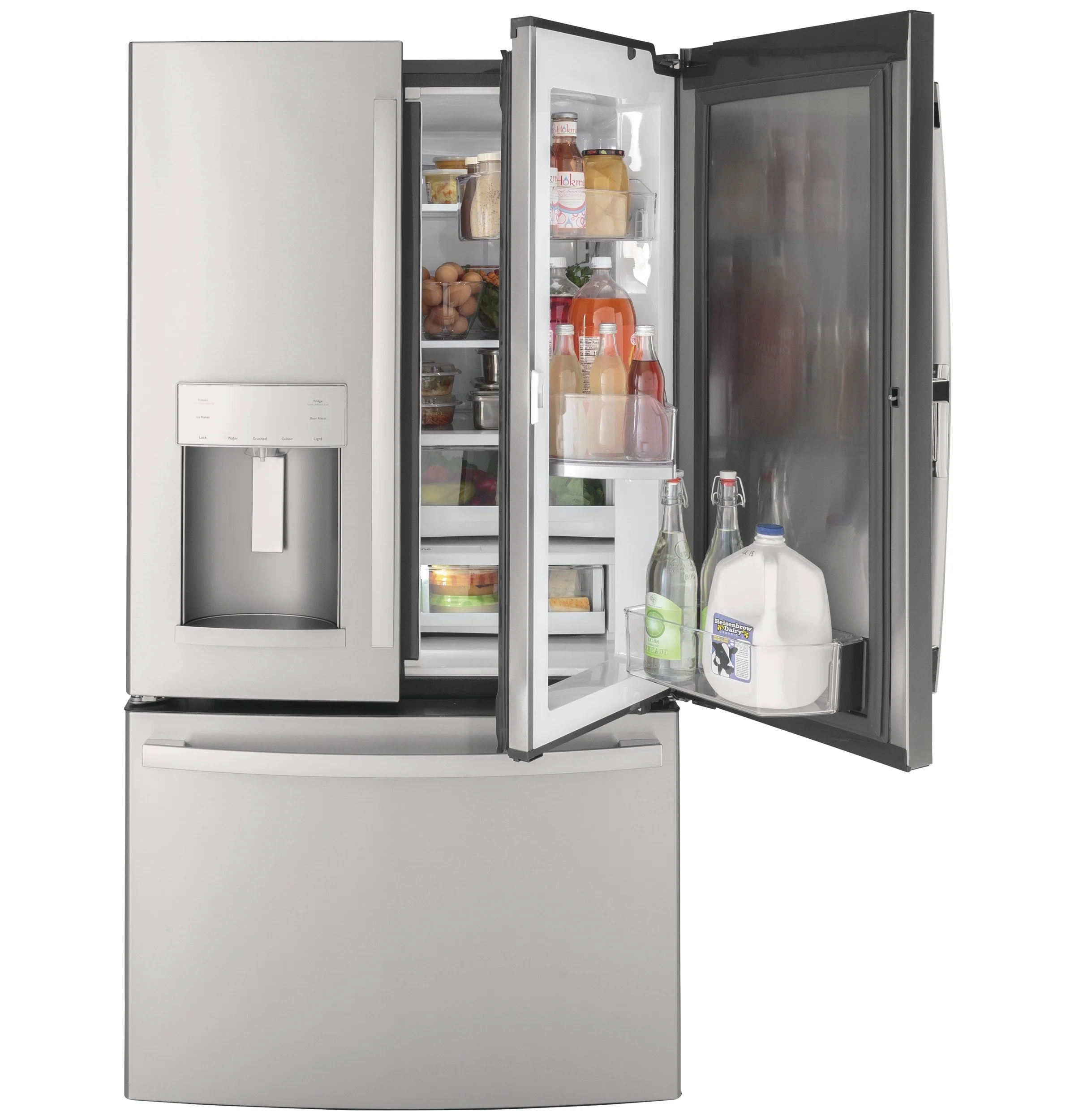 GE 27.8-cu ft French Door Refrigerator with Ice Maker and Door within Door (Fingerprint-Resistant Stainless Steel)