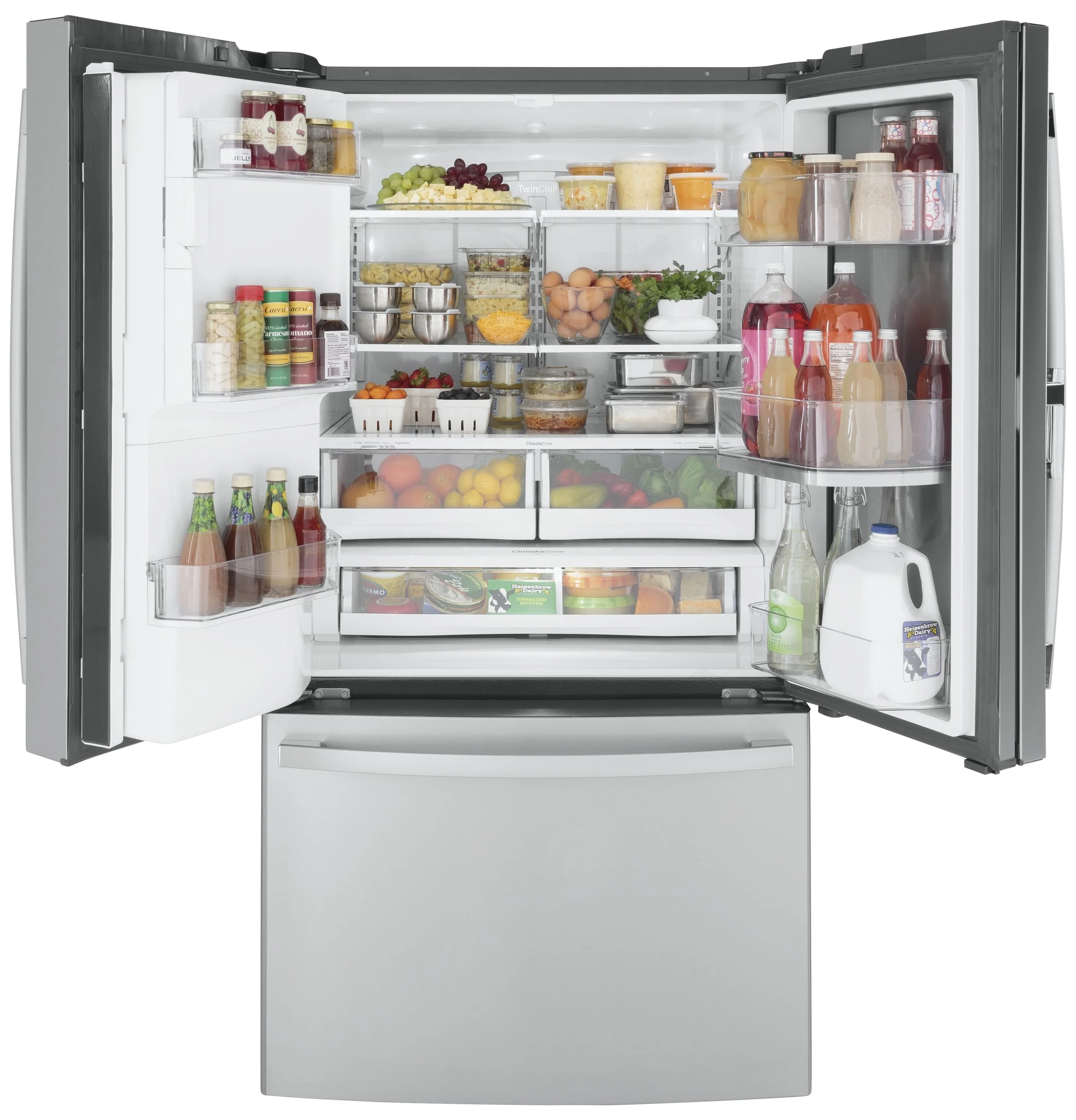 GE 27.8-cu ft French Door Refrigerator with Ice Maker and Door within Door (Fingerprint-Resistant Stainless Steel) - Image 2