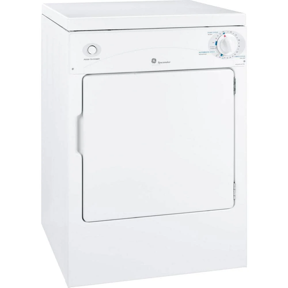 GE 3.6-cu ft Stackable Portable Electric Dryer (White on White) - Image 4