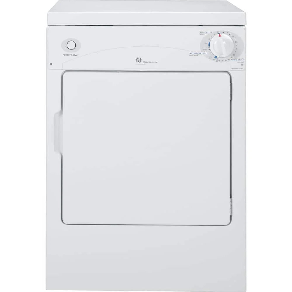 GE 3.6-cu ft Stackable Portable Electric Dryer (White on White) - Image 8