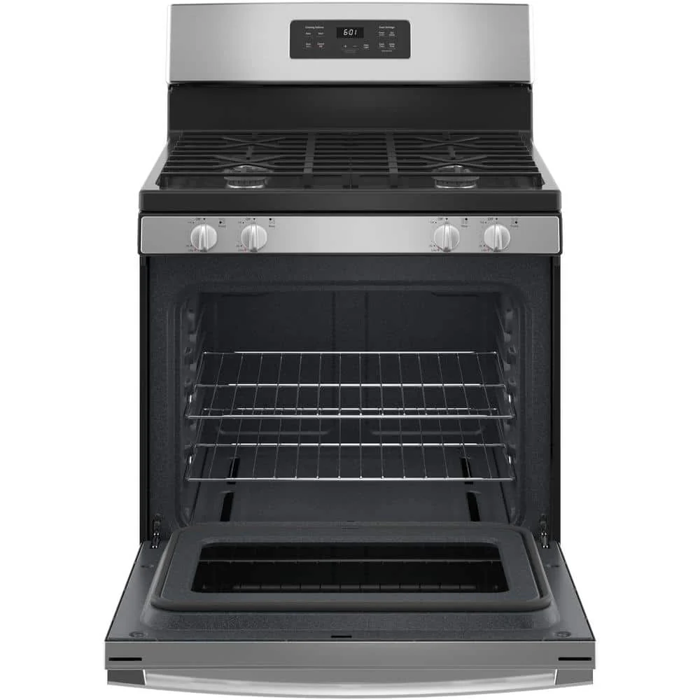 GE 30 in. 4.8 cu. ft. Freestanding Gas Range in Stainless Steel (JGBS61RPSS) - Image 4