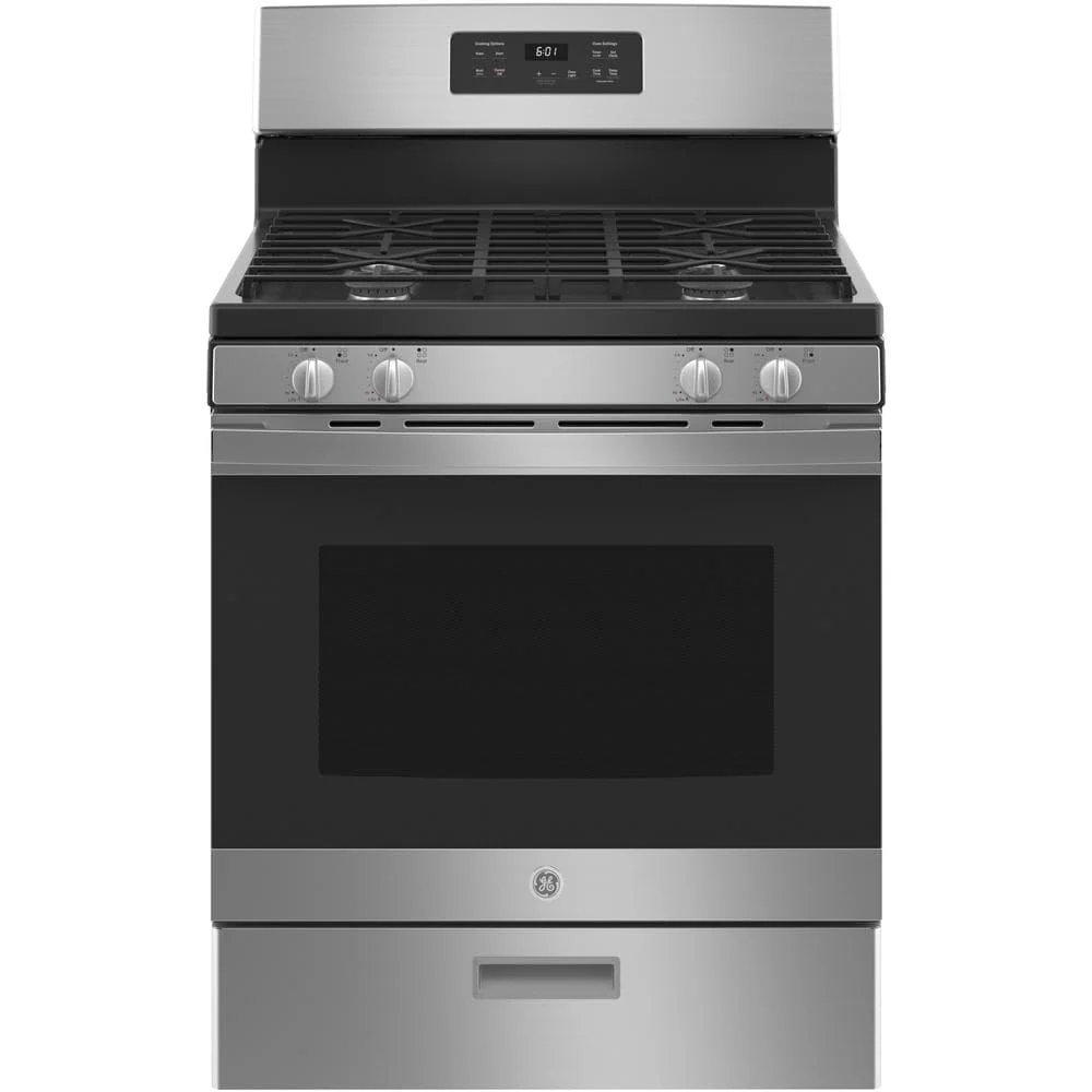 GE 30 in. 4.8 cu. ft. Freestanding Gas Range in Stainless Steel (JGBS61RPSS) - Image 7