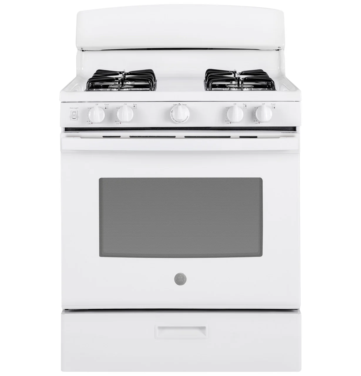 GE 30-in 4-Burner 4.8-cu ft Freestanding Gas Range (White) JGBS30DEKWW