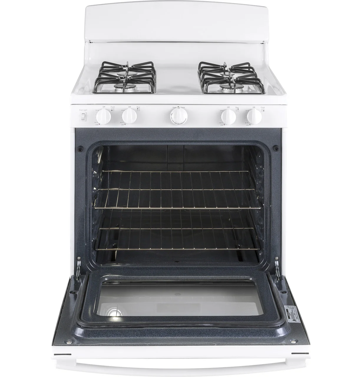 GE 30-in 4-Burner 4.8-cu ft Freestanding Gas Range (White) JGBS30DEKWW - Image 3