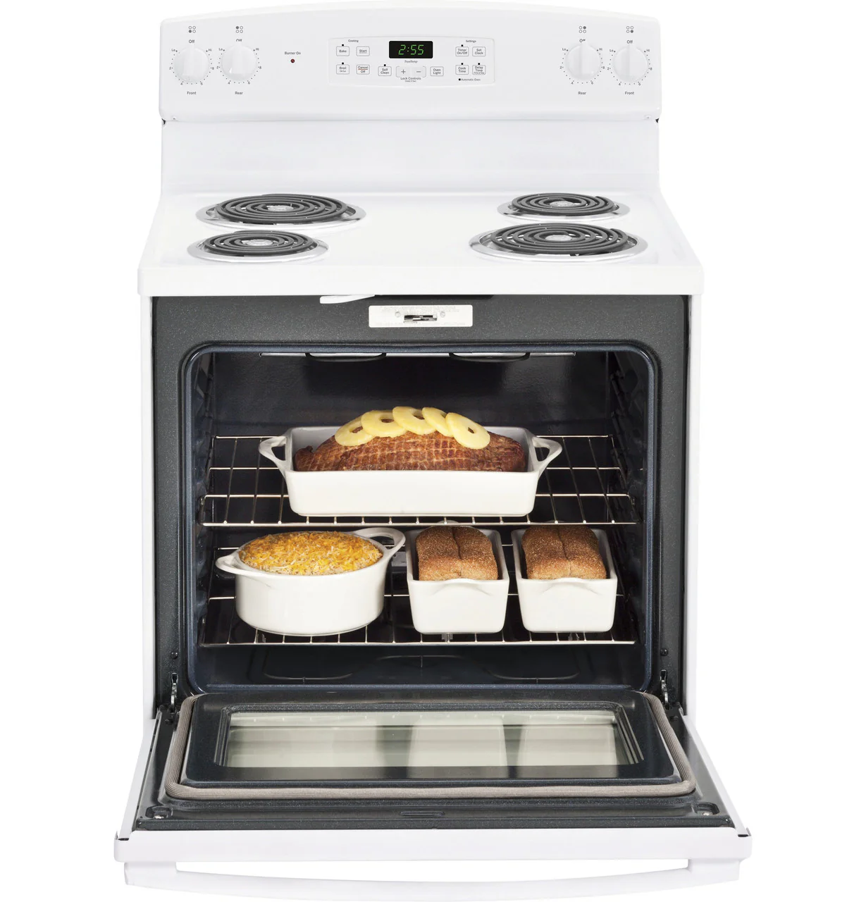 GE 30-in 4-Element 5.0-cu ft Freestanding Electric Range, White (JB255DJWW) - Image 6