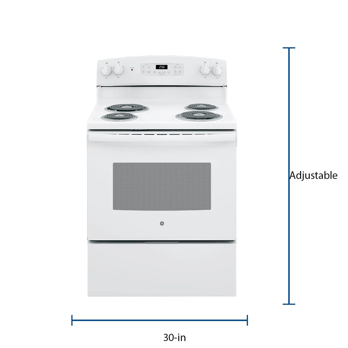 GE 30-in 4-Element 5.0-cu ft Self-Cleaning Freestanding Electric Range (White) - Image 2