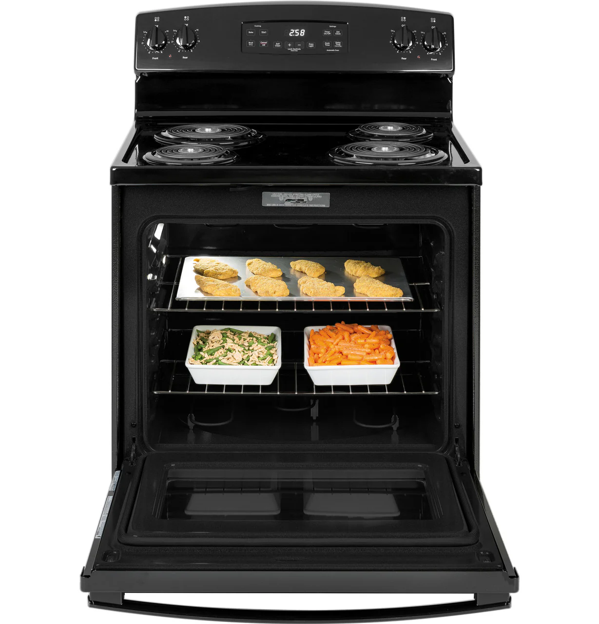 GE 30 in. 5.3 cu. ft. Electric Range with Self-Cleaning Oven in White - Image 2