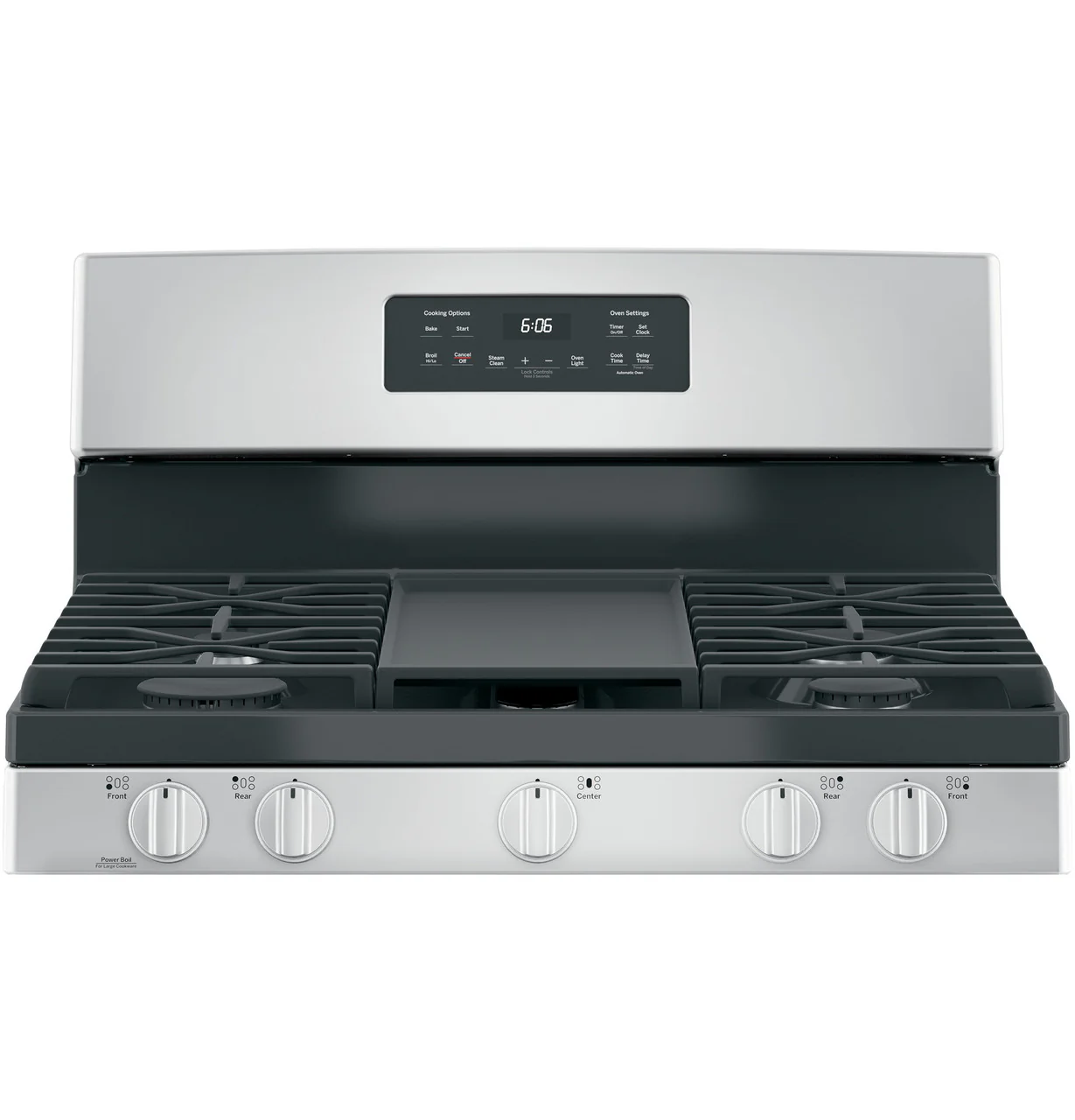 GE 30-in 5-Burner 5.0-cu ft Freestanding Gas Range, Stainless Steel (JGBS66REKSS) - Image 2